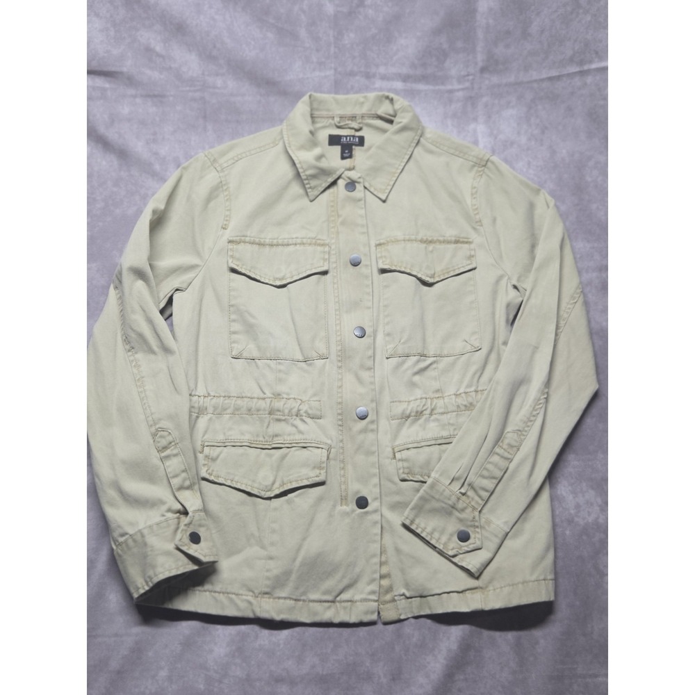 A.N.A Long Sleeve Utility Jacket Size Medium Y2K‎ Lightweight Pockets 90's Boho